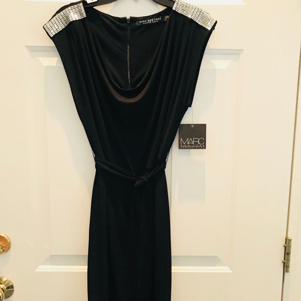 Andrew Marc NWT- Party dress with silver accents